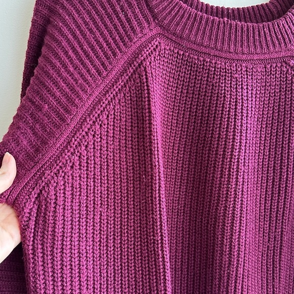 RDI Berry/Purple/Maroon Oversized Knit Cozy Sweater, Leggings Sweater, Size XL - Picture 4 of 15